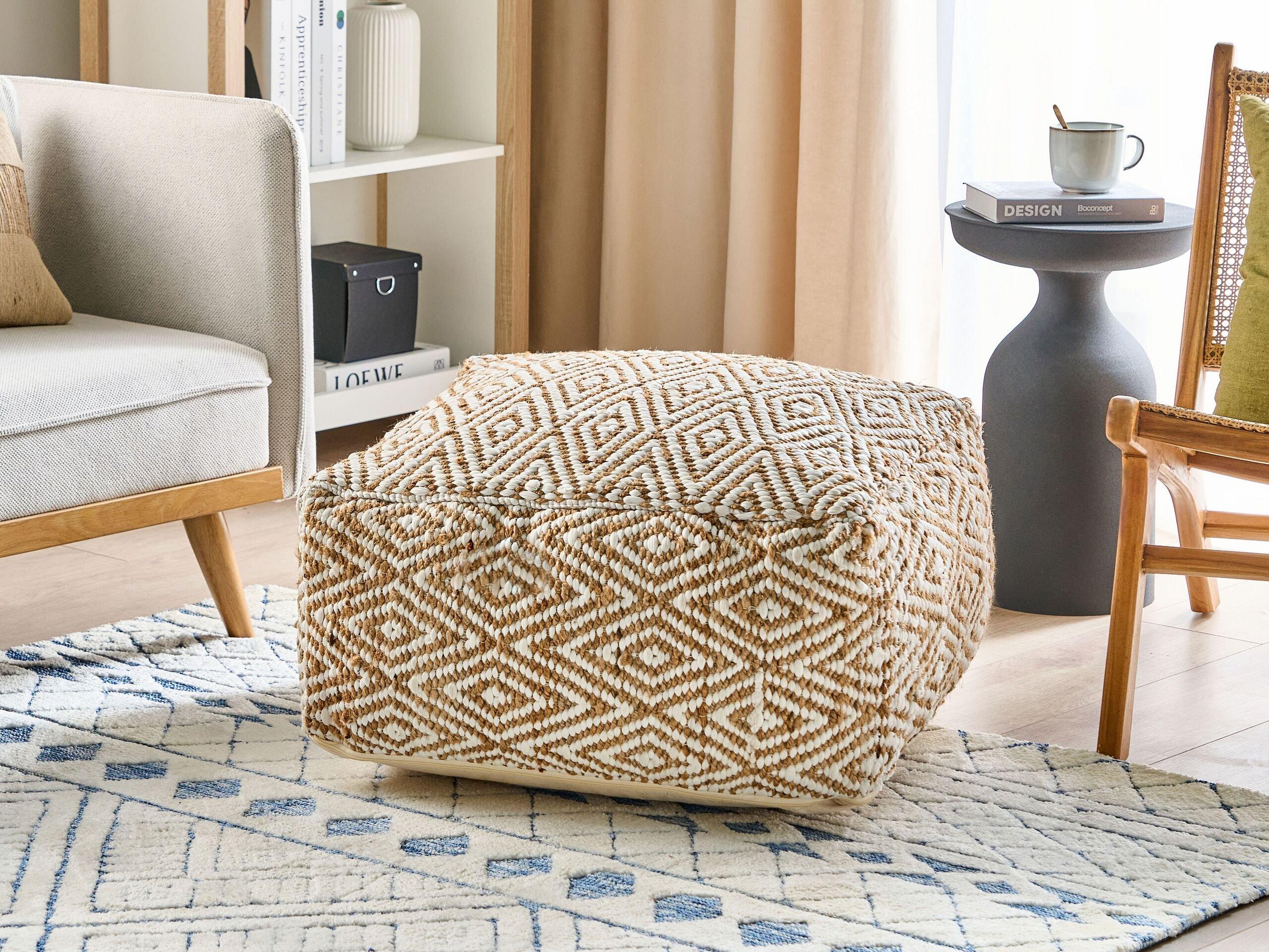 Beliani Pouf aus Jute Boho MASKI  