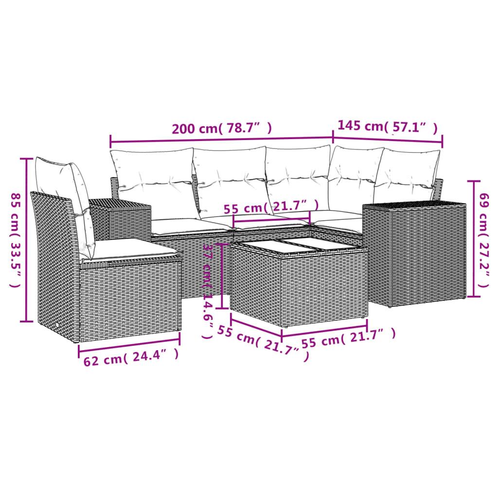 VidaXL Garten sofagarnitur poly-rattan  