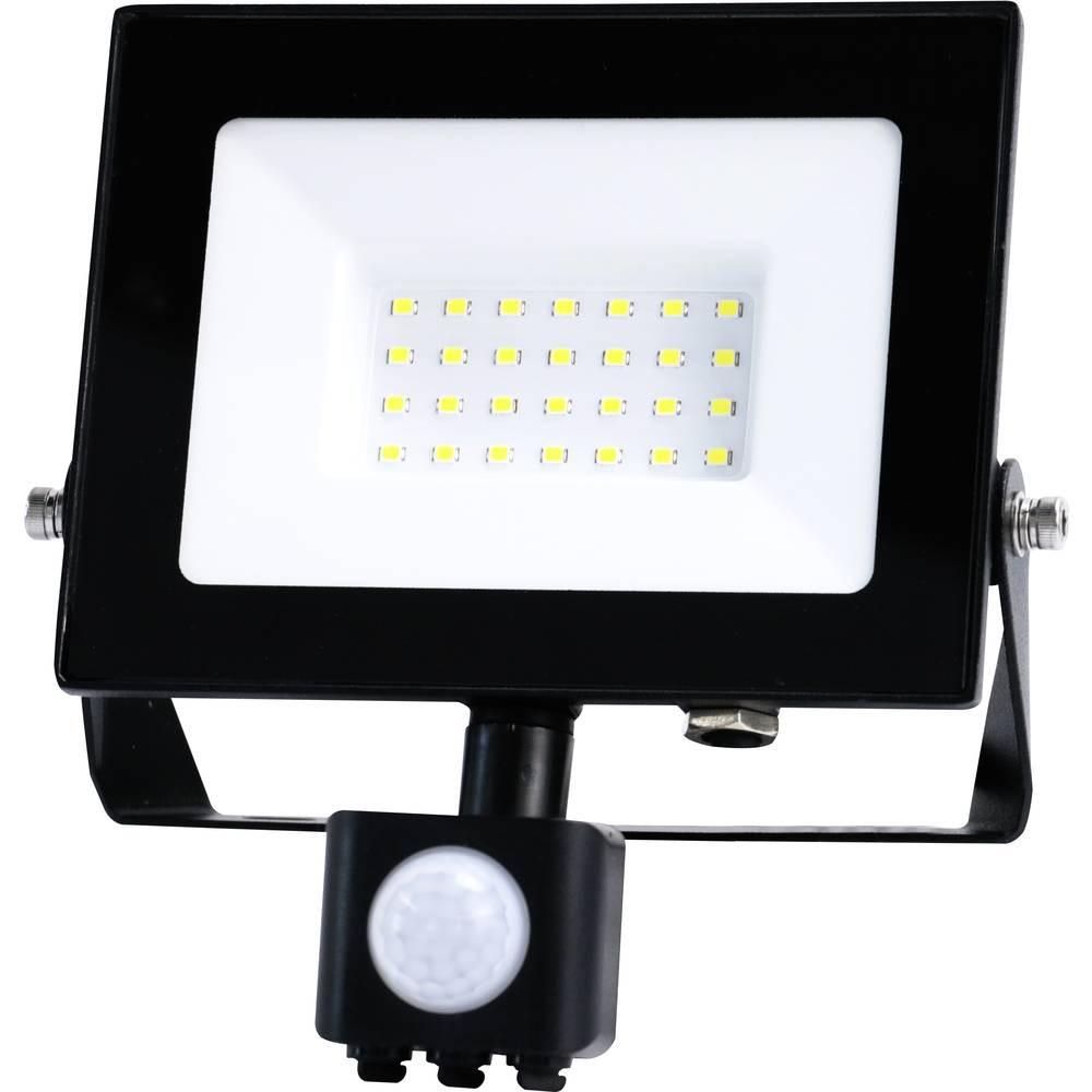 HEITRONIC LED Flutlichtstrahler 30 Watt mit Sensor mit 500mm Anschlusskabel und freien Enden  