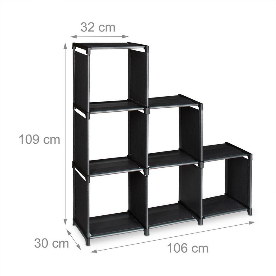 Northix Scaffale a gradini con 6 scomparti  