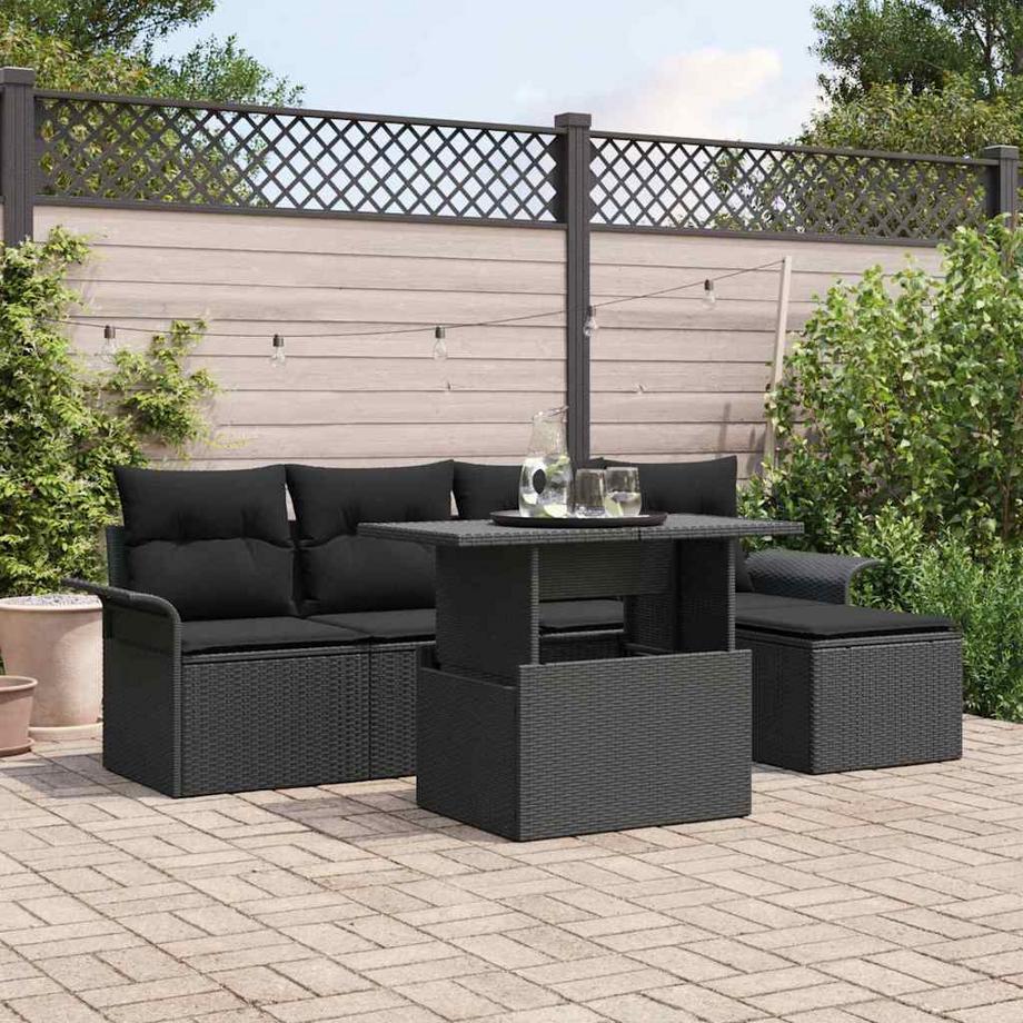 VidaXL Ensemble de canapé modulable poly rattan  