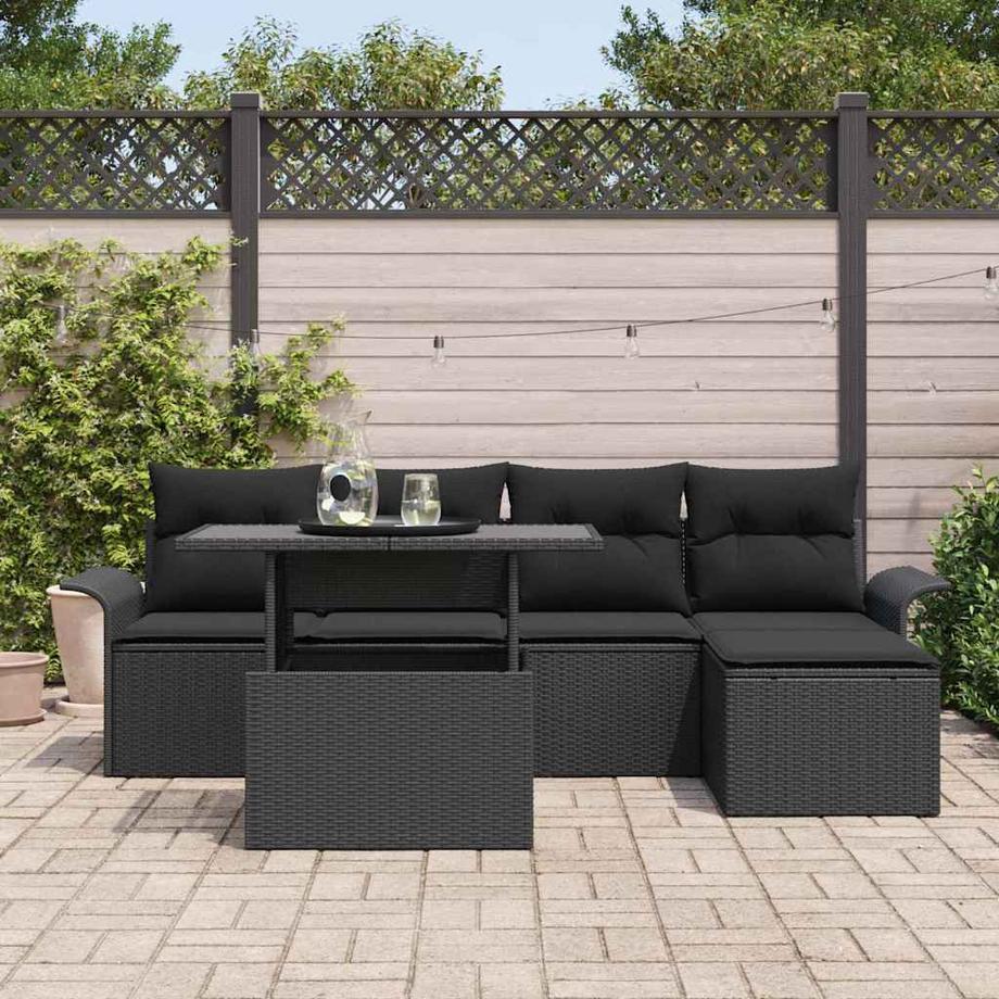 VidaXL Ensemble de canapé modulable poly rattan  