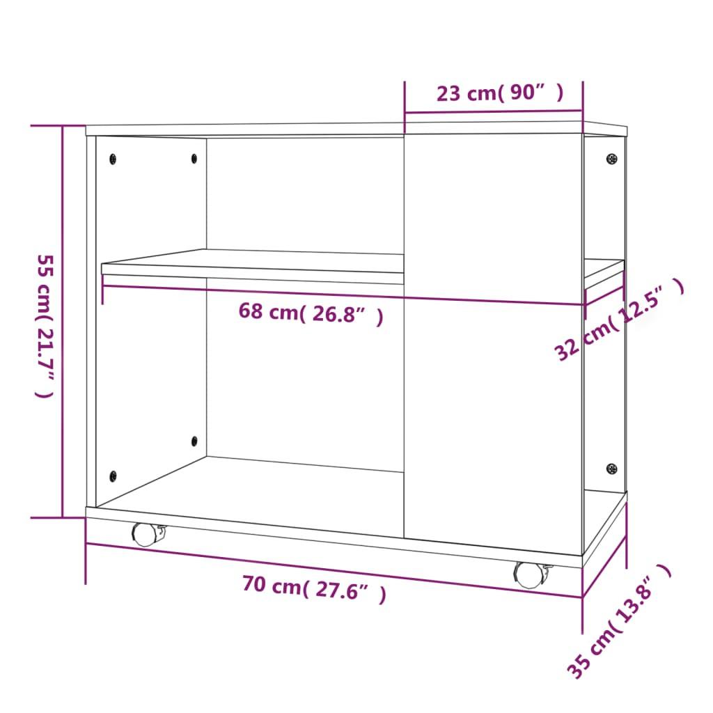 VidaXL Table d'appoint bois d'ingénierie  