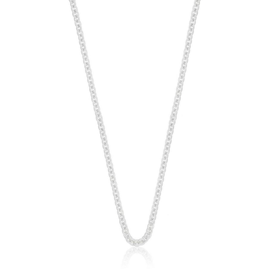 Collier forçat ronde en or blanc 750, 3.1mm, 45cm