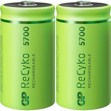 GP Batteries  Pile mono GP ReCyko+ 5700mAh, 2 pièces 