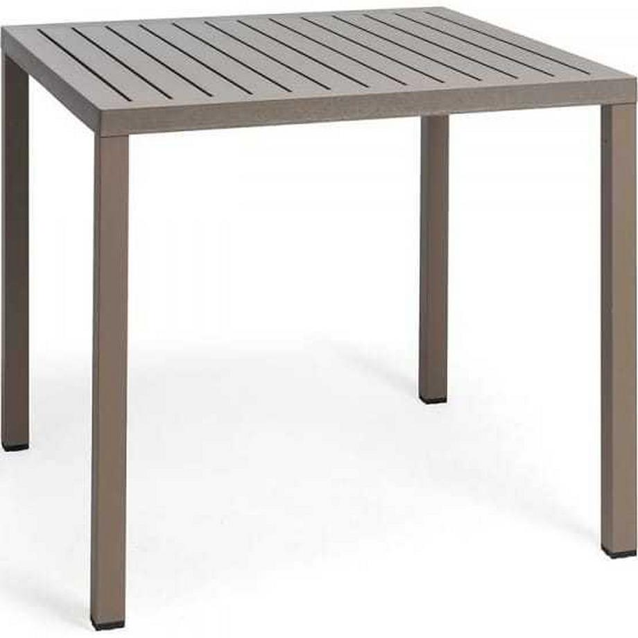 Table de jardin empilable Cube marron années 80