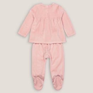 La Redoute Collections  2-teiliger Samt-Pyjama mit Füssen 