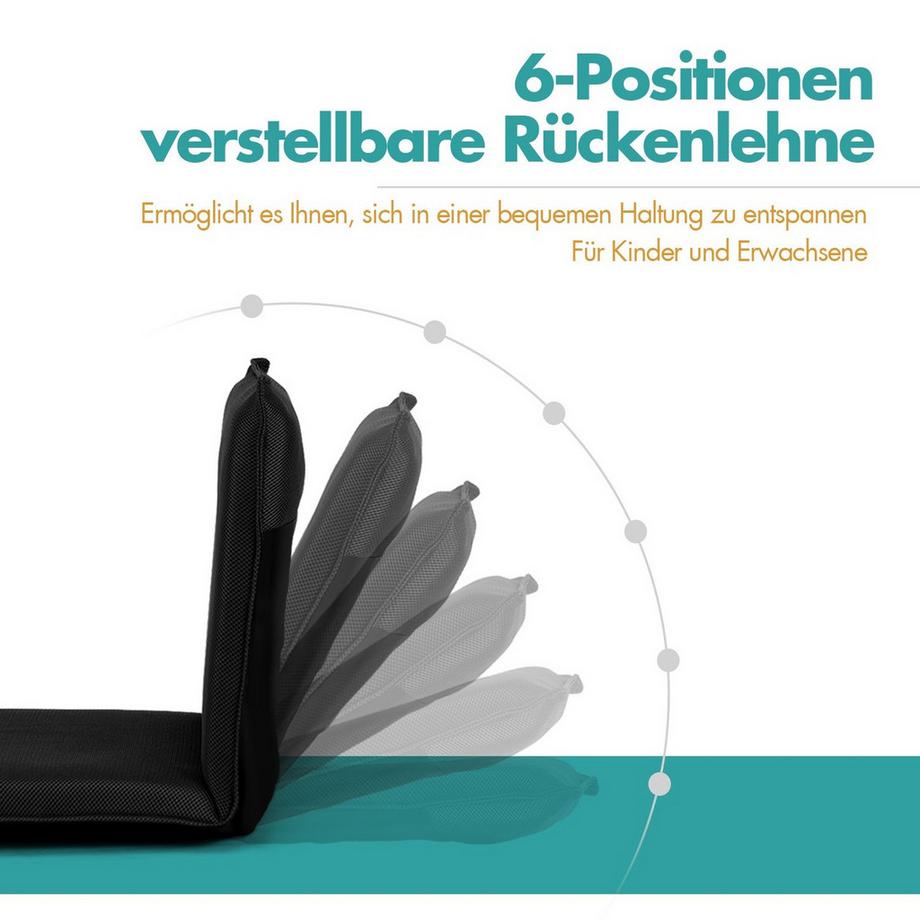 Northix Bodensofa gepolsterter Bodenstuhl verstellbarer Gaming-Stuhl Lazy Sofa Fensterstuhl  