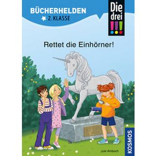 Die drei !!!, Bücherhelden 2. Klasse, Rettet die Einhörner! Ambach, Jule; Rau, Katja (Illustrationen) Copertina rigida 