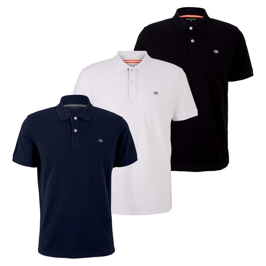 Polo Uomini Confezione da 3 Vestibilità confortevole-Basic Polo With Contrast
