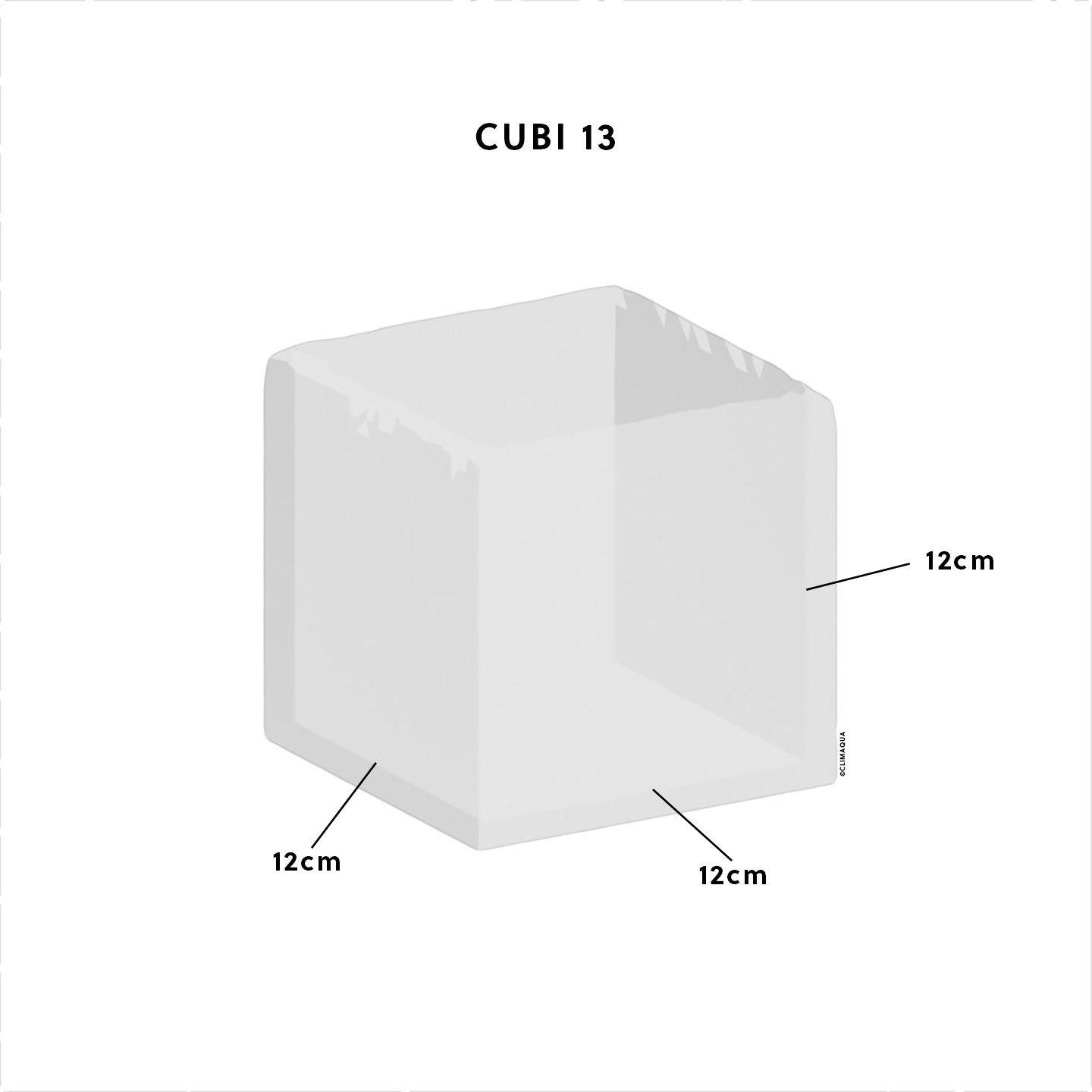 Climaqua Übertopf aus Schiefer klein Anthrazit CUBI 13 cm  