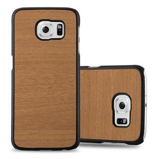 Cadorabo  Housse compatible avec Samsung Galaxy S6 - Hard Case Coque de protection en bois contre les rayures et les chocs 