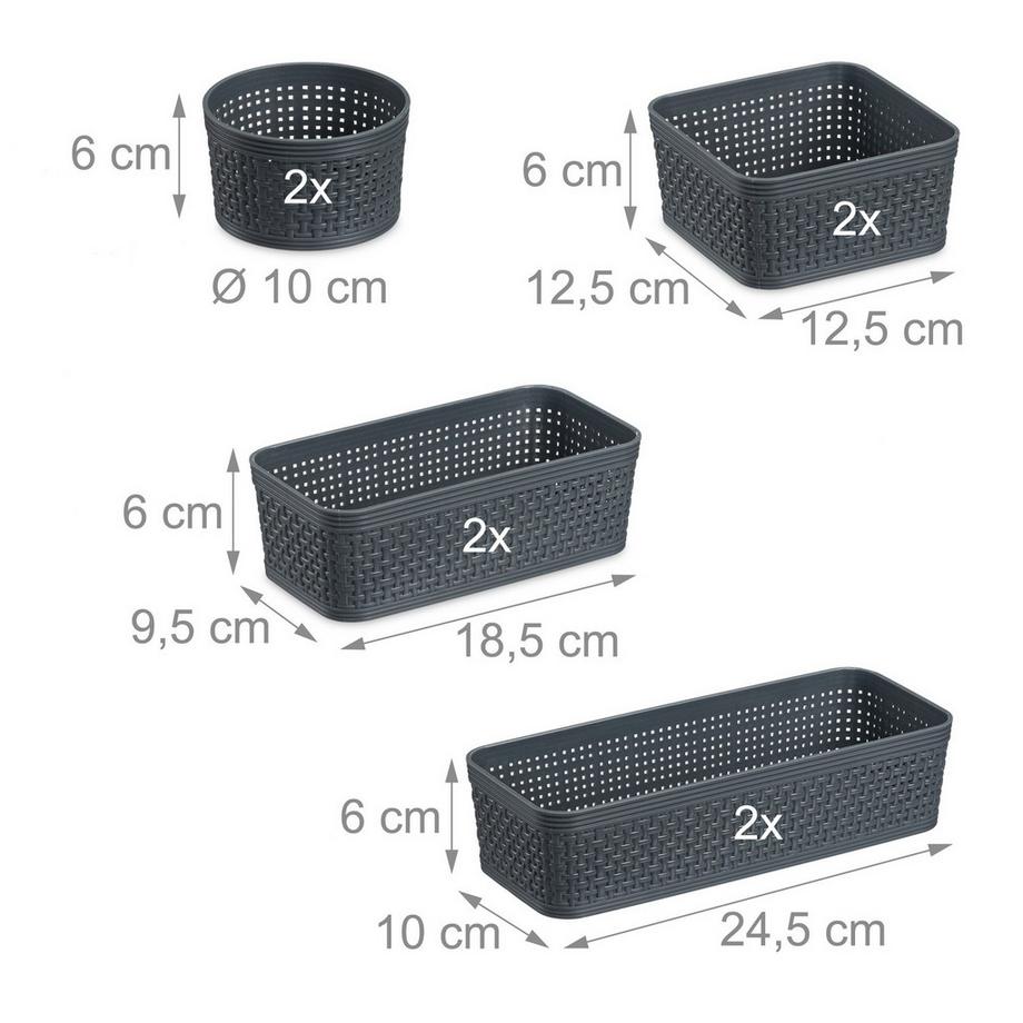 Northix Organisateur de tiroir dans l'ensemble de 10 pièces  