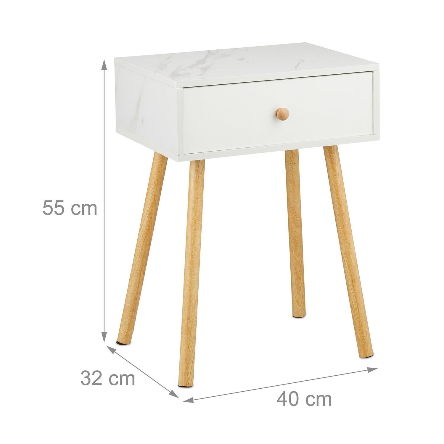 Northix Table de chevet avec tiroir  