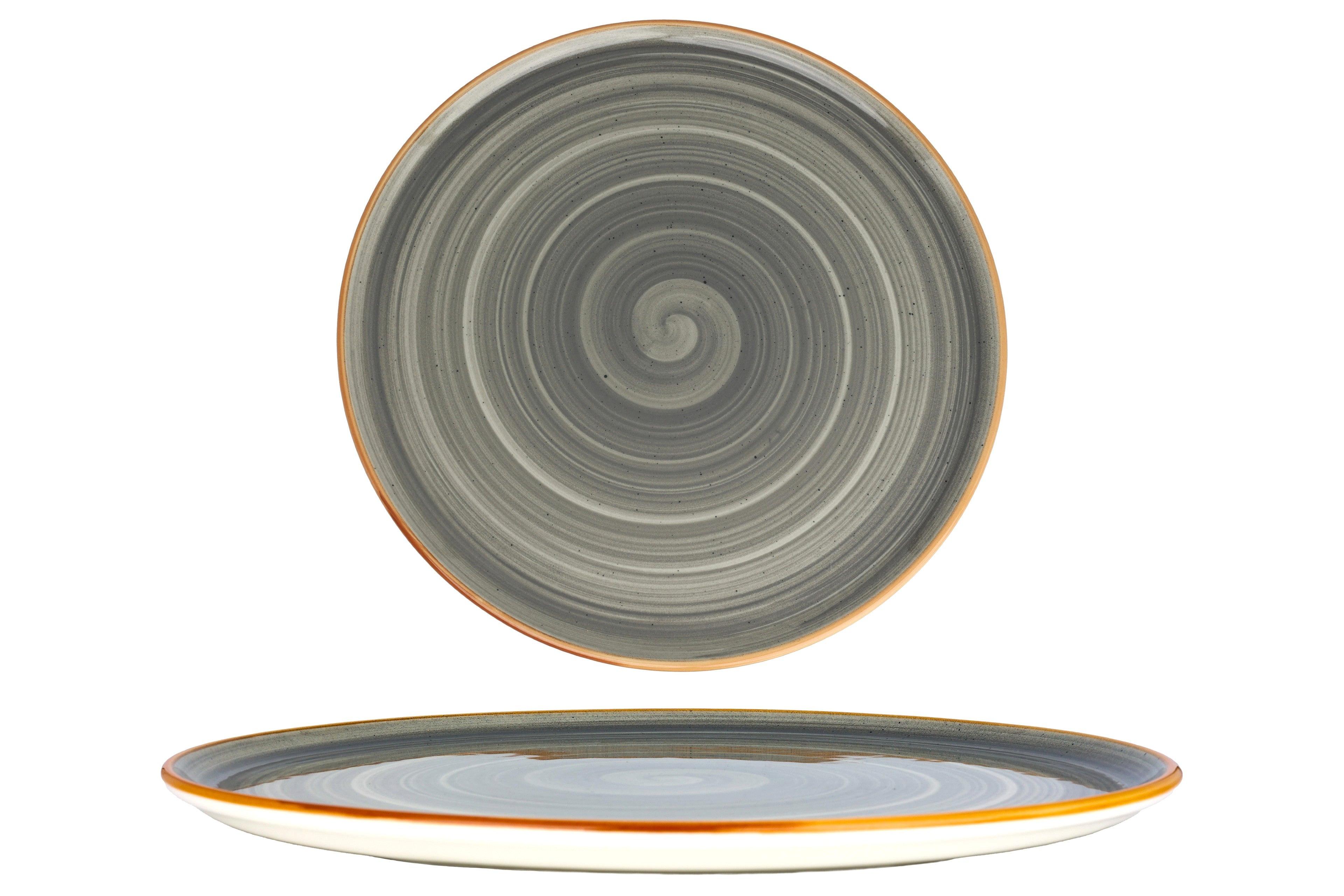 Bonna Assiette à Pizza - Aura Space -  Porcelaine - lot de 2  