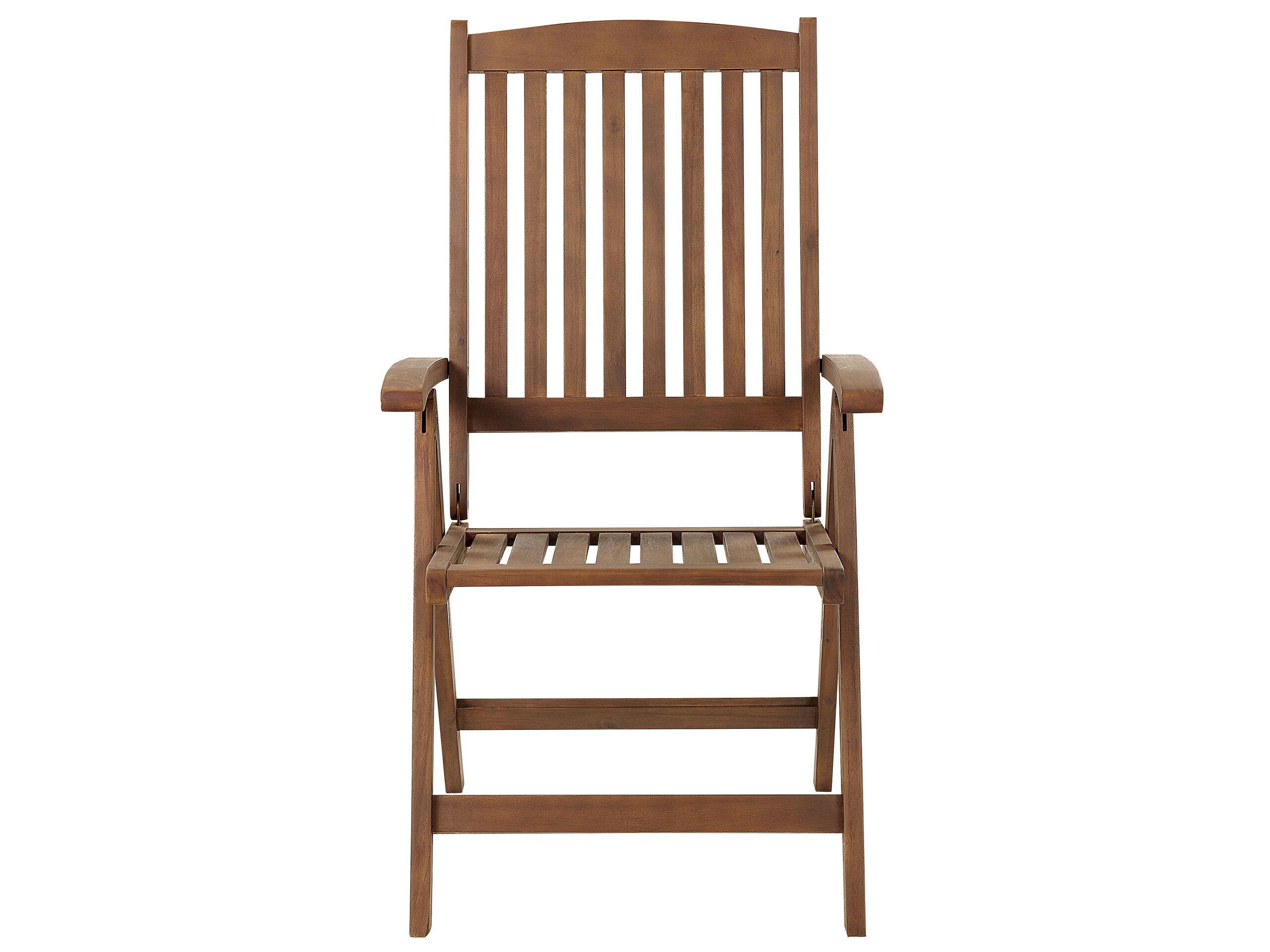 Beliani Set bistrot en Legno d'acacia Rustico AMANTEA  