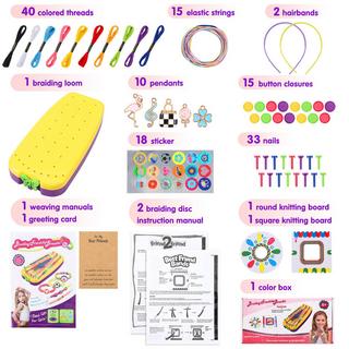 Activity-board  Kit d'artisanat pour bracelets d'amitié ,Kit de tressage pour bracelets d'amitié pour enfants 