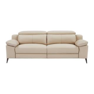 Vente-unique Relaxsofa elektrisch 3-Sitzer - Leder - Beige - MAROTI  