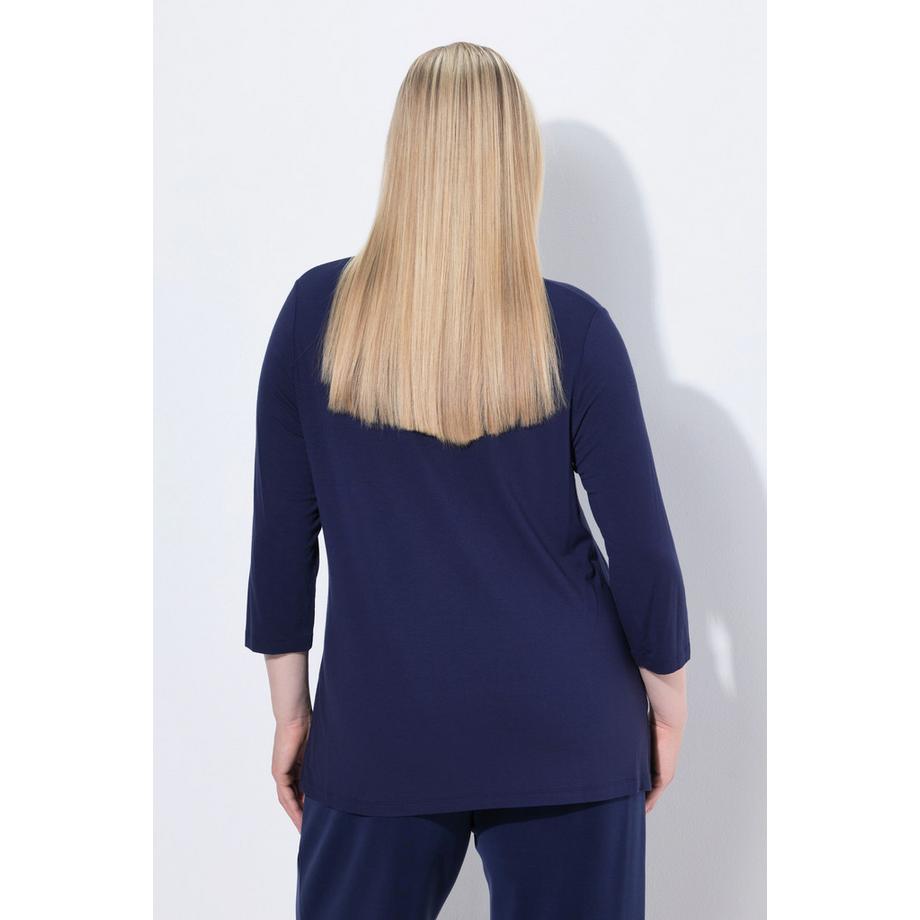 Ulla Popken Lovely Classic Rundhals 3/4 Arm Shirt  