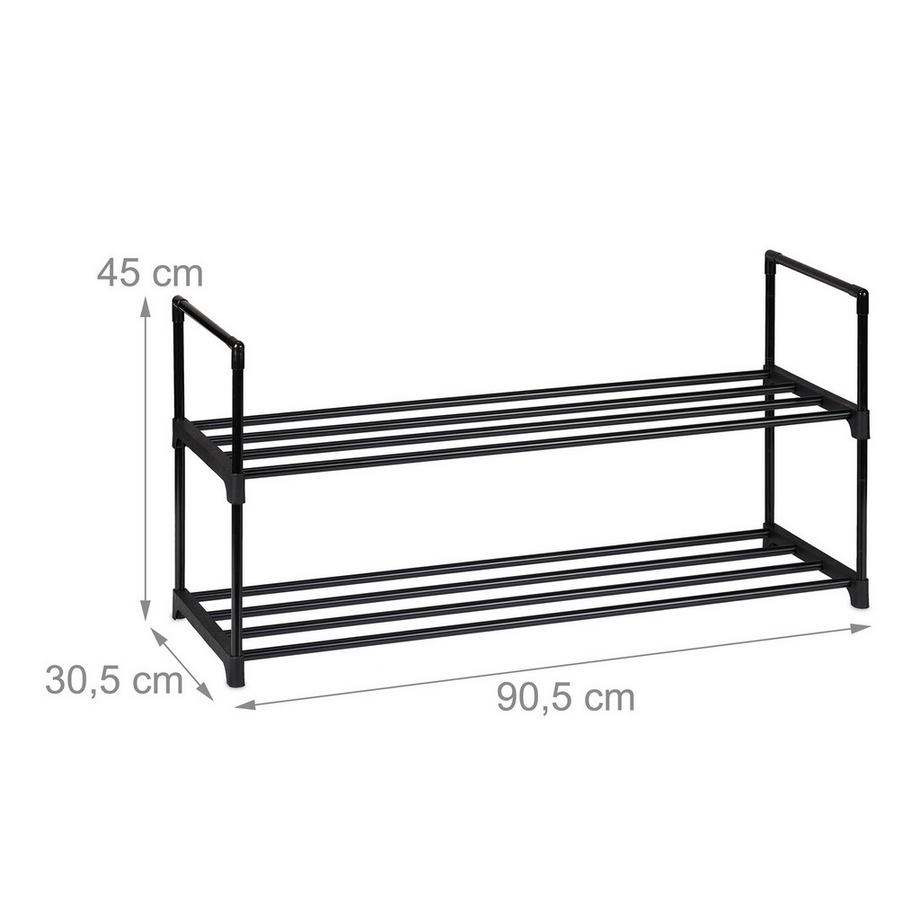 B2X Scaffale per scarpe nero  