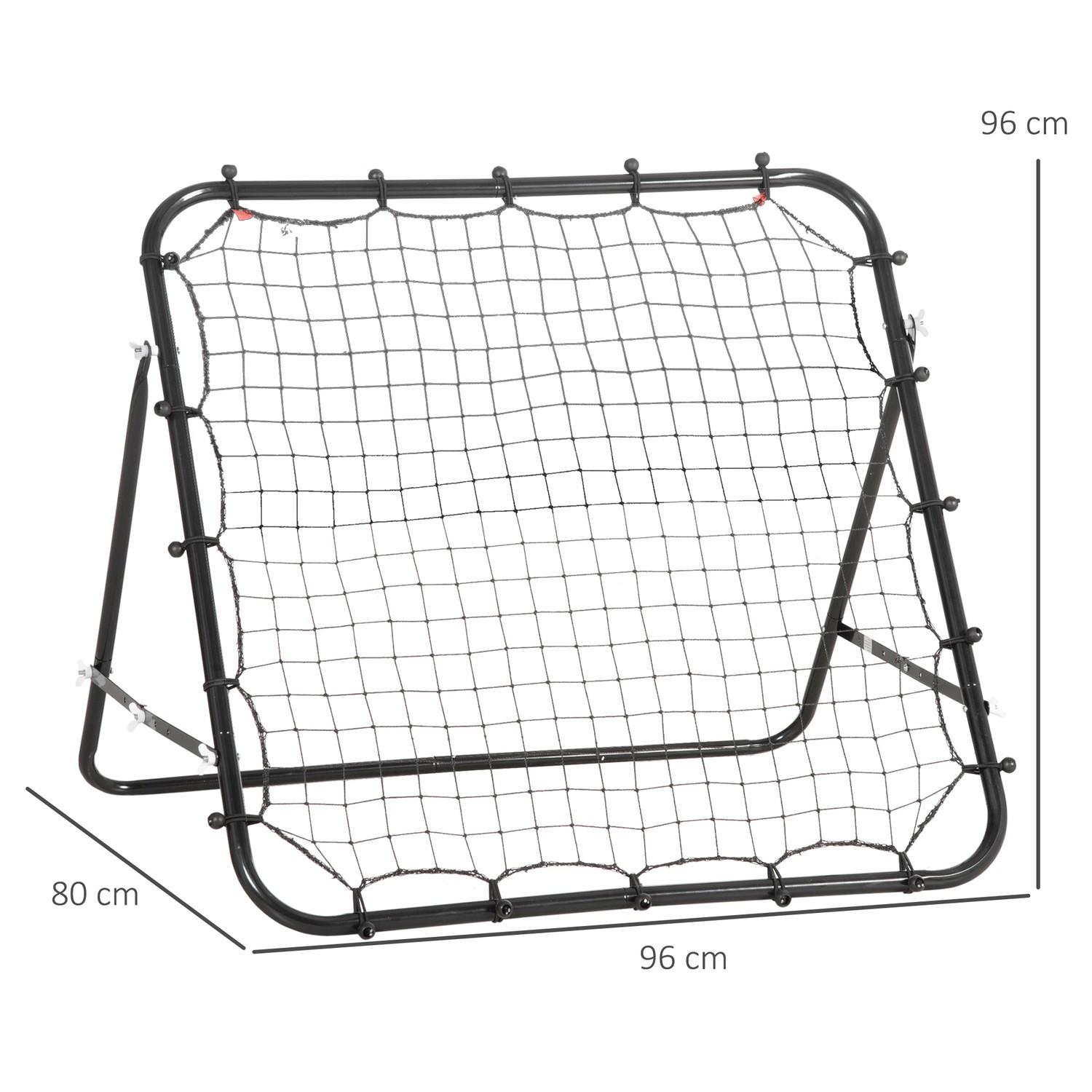 Northio  Rete Da Rimbalzo Da Calcio Kickback Goal Da Rimbalzo In Tubo Di Metallo+Pe, 96X80X96 Cm, Nero 