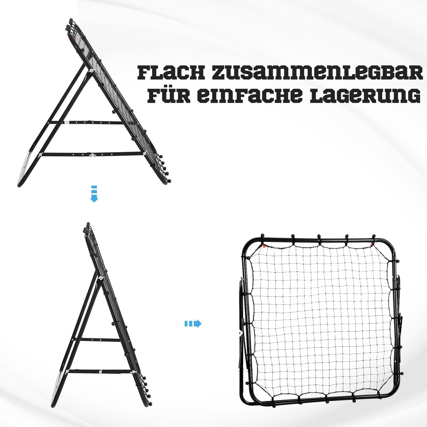 Northio  Rete Da Rimbalzo Da Calcio Kickback Goal Da Rimbalzo In Tubo Di Metallo+Pe, 96X80X96 Cm, Nero 