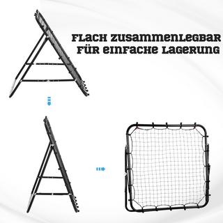 Northio  Rete Da Rimbalzo Da Calcio Kickback Goal Da Rimbalzo In Tubo Di Metallo+Pe, 96X80X96 Cm, Nero 