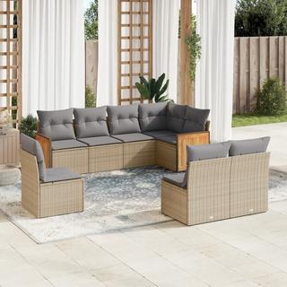 VidaXL set divano da giardino Polirattan  