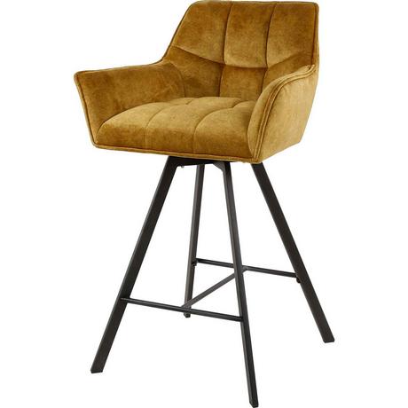 mutoni Chaise de bar Grid Velvet or  