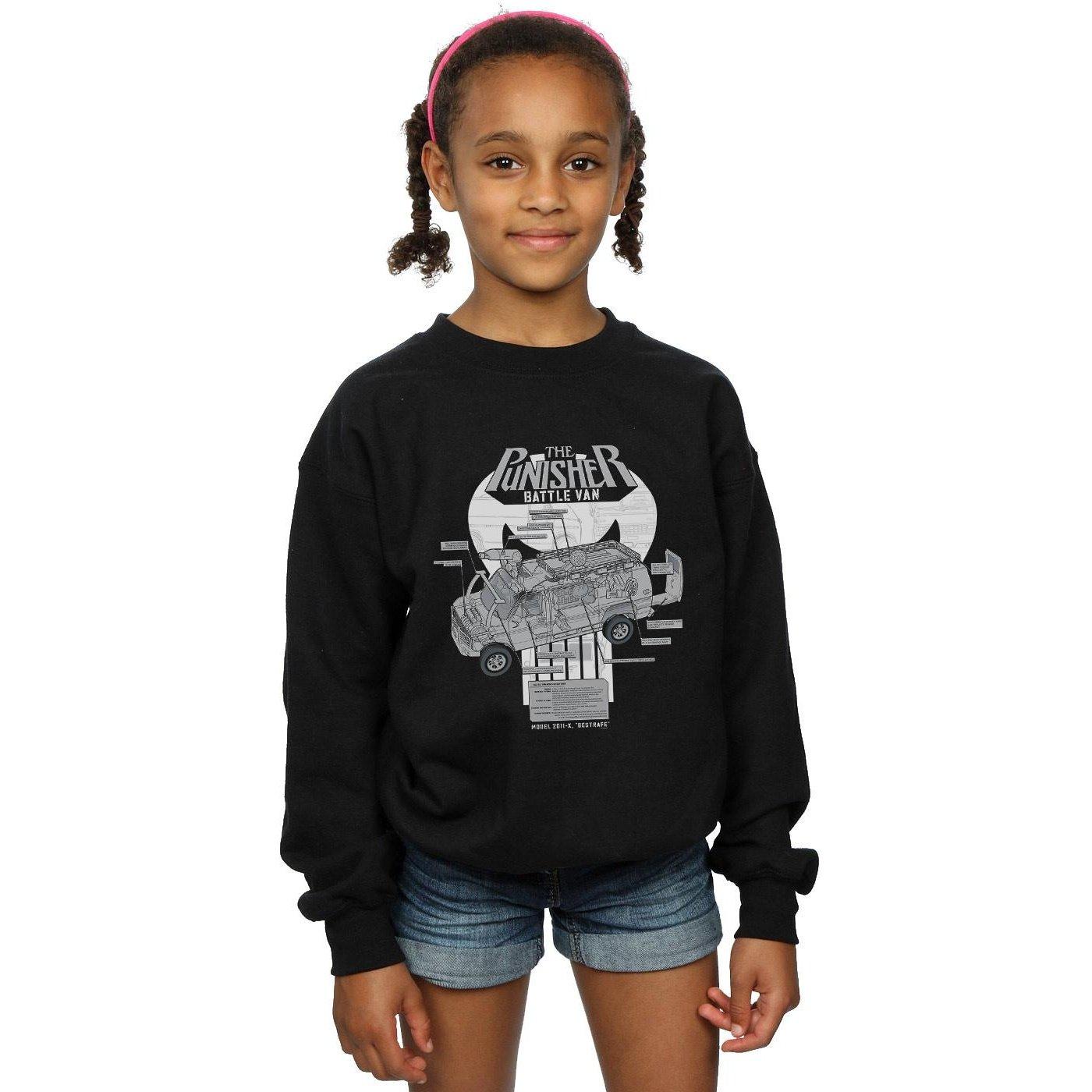 MARVEL  The Punisher Battle Van Breakdown Sweatshirt 