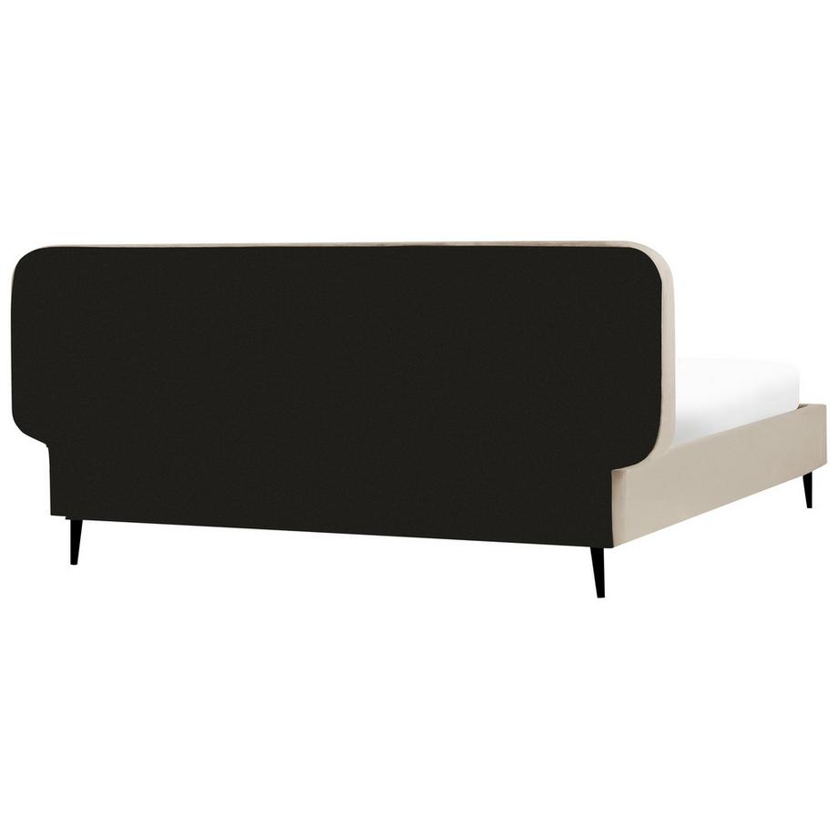 Beliani Bett mit Lattenrost aus Samtstoff  BRIN  