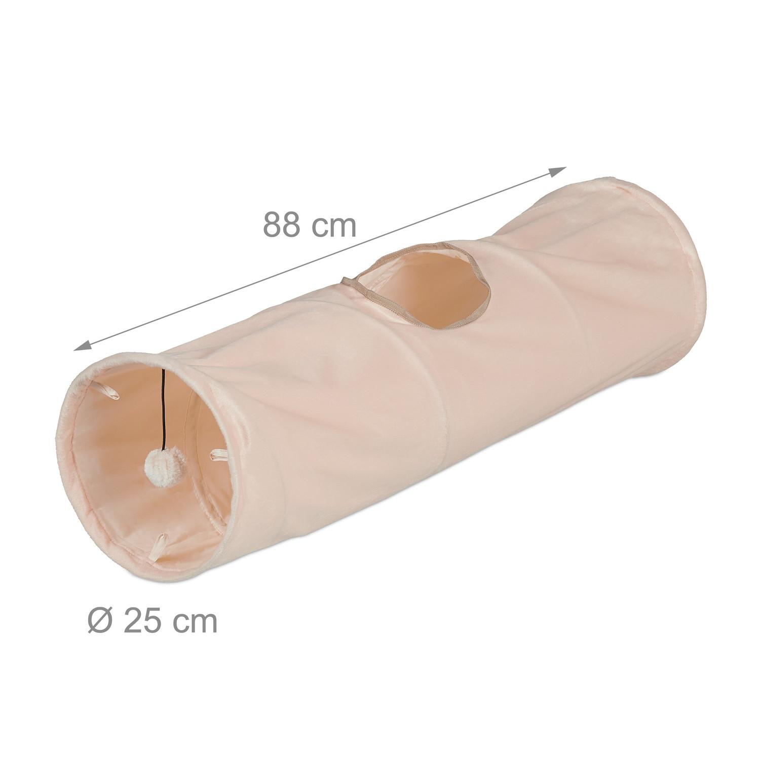 B2X  Zusammenklappbarer Katzentunnel mit Plüsch 