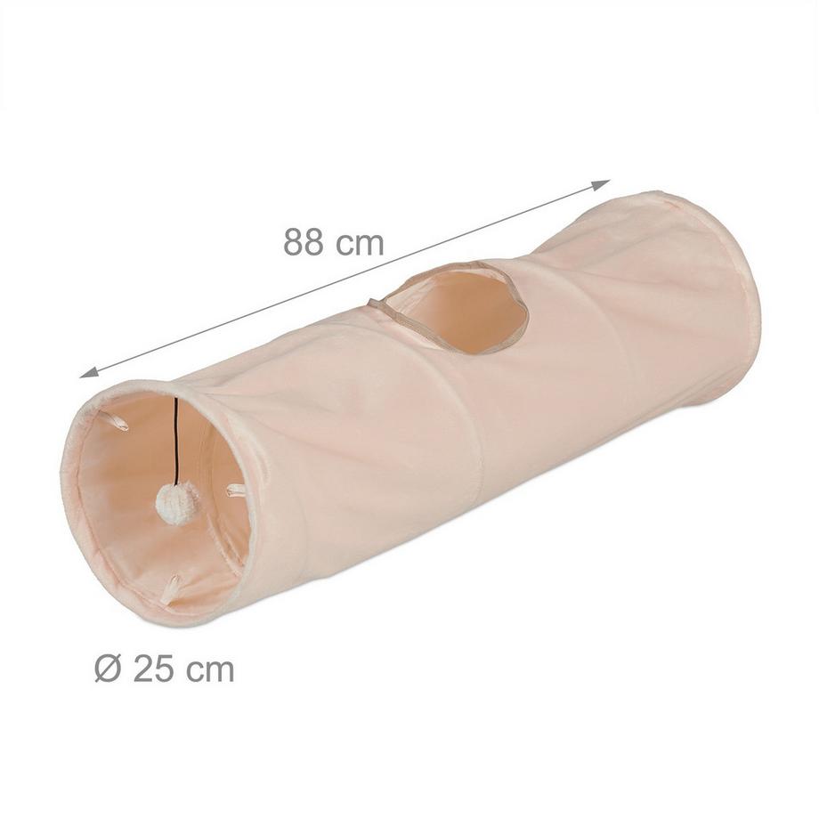 B2X  Tunnel pieghevole per gatti con peluche 