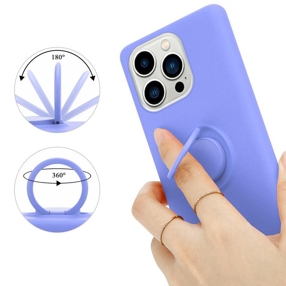 Cadorabo  Housse compatible avec Apple iPhone 14 PRO - Coque de protection en silicone TPU flexible avec anneau 