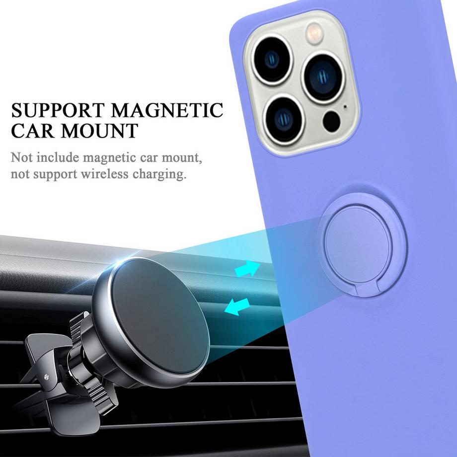 Cadorabo  Housse compatible avec Apple iPhone 14 PRO - Coque de protection en silicone TPU flexible avec anneau 