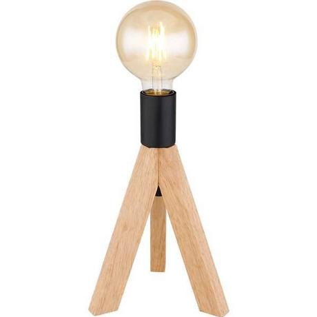 mutoni Lampe à poser Kira bois marron foncé 1xE27  