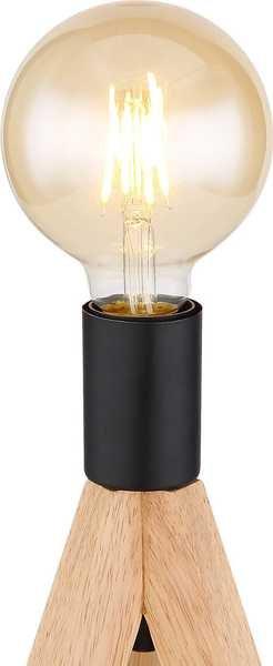 mutoni Lampe à poser Kira bois marron foncé 1xE27  