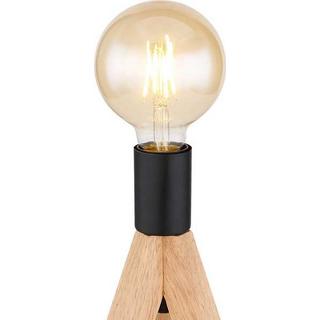 mutoni Lampe à poser Kira bois marron foncé 1xE27  