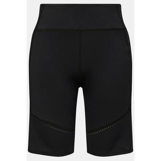 Ulla Popken  Shorts aderenti ad asciugatura rapida con design con fori e tasca 