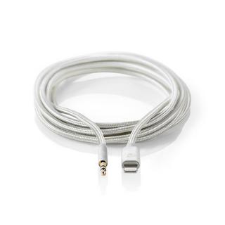 Nedis  Adattatore Lightning | Apple Lightning, 8 pin | 3,5 mm maschio | Placcato oro | 1,00 m | Rotondo | Nylon 