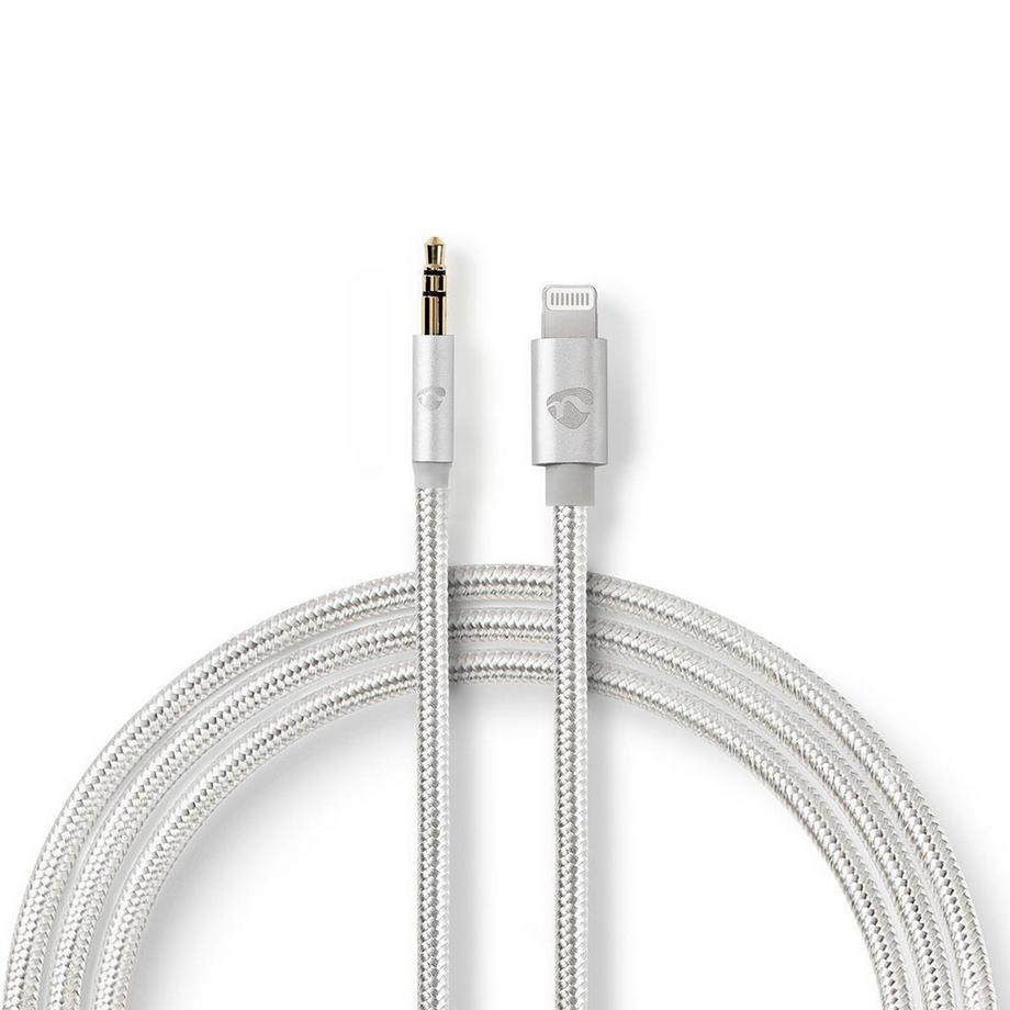 Nedis  Lightning Adapter | Apple Lightning, 8-polig | 3,5 mm Stecker | Vergoldet | 1,00 m | Rund | Nylon 