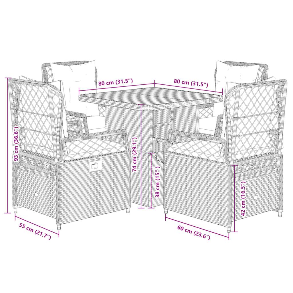 VidaXL Garten essgruppe poly-rattan  