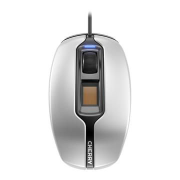 MC 4900 Kabelgebundene Fingerabdruck-Maus, Silber/ Schwarz USB