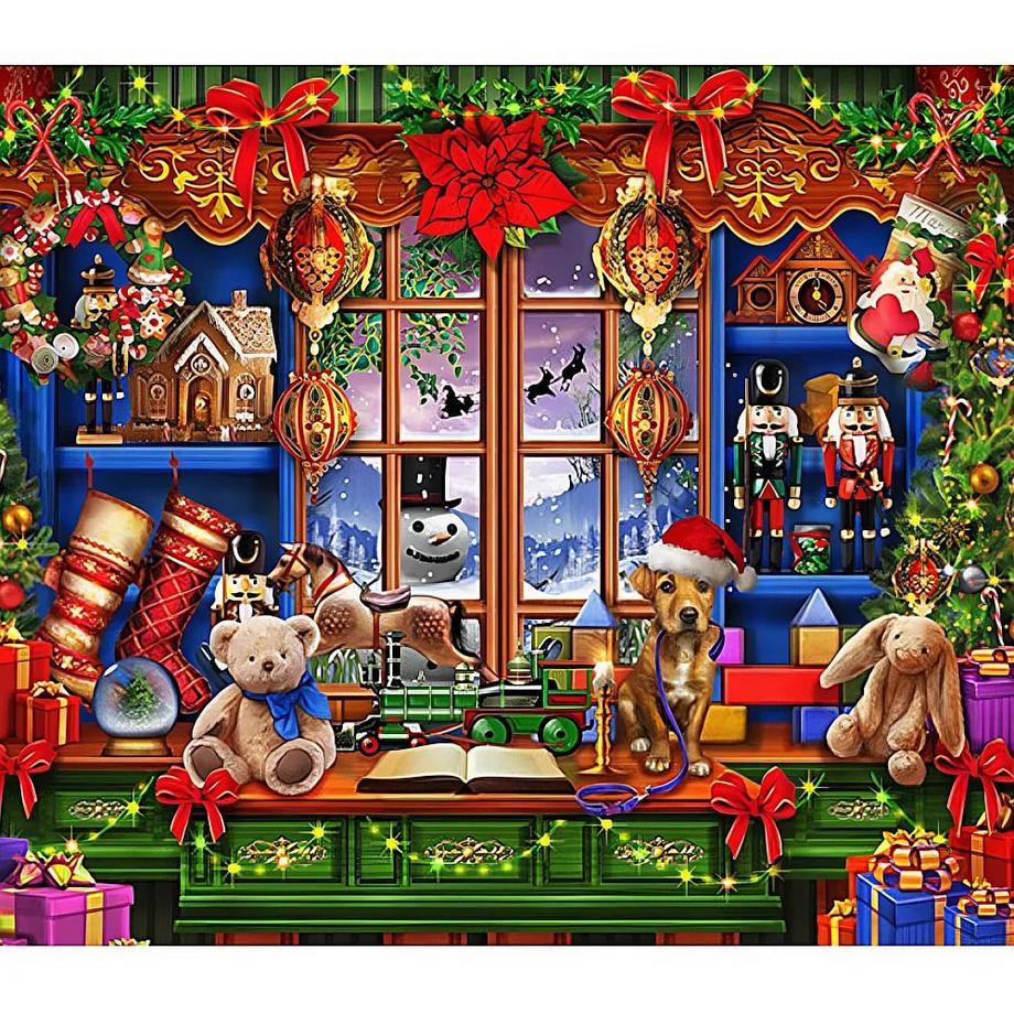 Clementoni  Puzzle Weihnachten am Fenster (1000Teile) 