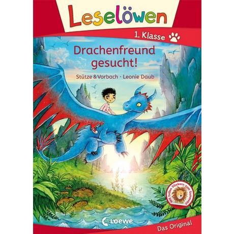 Leselöwen 1. Klasse - Drachenfreund gesucht! Stütze & Vorbach Couverture rigide 