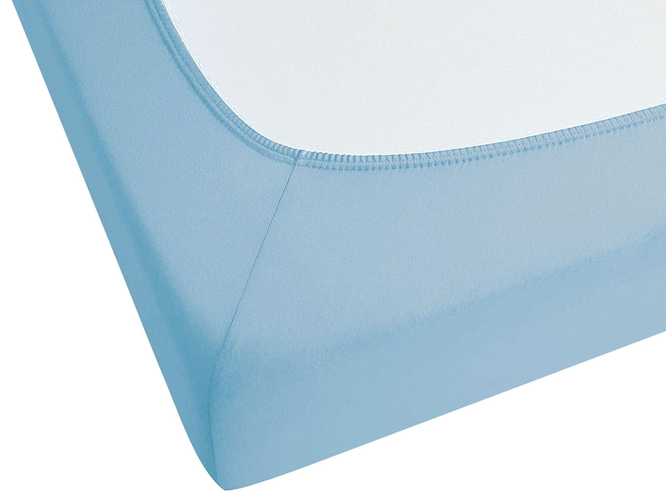 Beliani Klassisches Baumwoll-Spannbettlaken HOFUF  