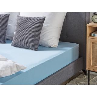 Beliani Klassisches Baumwoll-Spannbettlaken HOFUF  