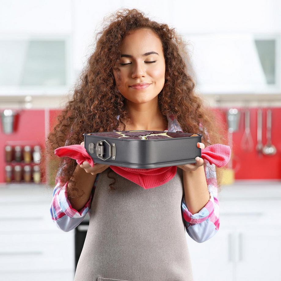 B2X Lot de 3 moules à pâtisserie carrés  