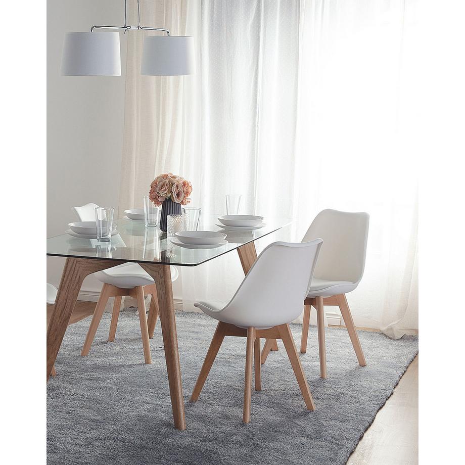 Beliani Lot de 2 chaises de salle à manger en Matière synthétique Rétro DAKOTA II  