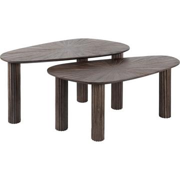 Couchtisch Maya organic Teak espresso (2er-Set)